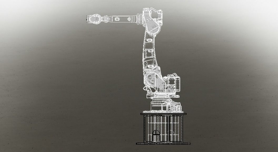 Nachi MC50 Robot W Stand Free 3D model_15