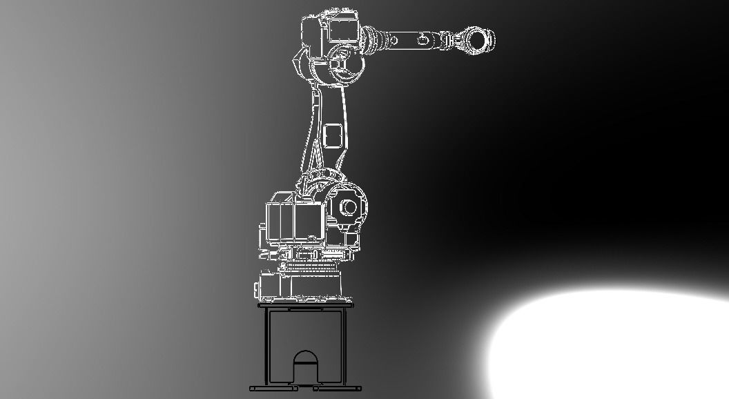 Nachi MC50 Robot W Stand Free 3D model_6