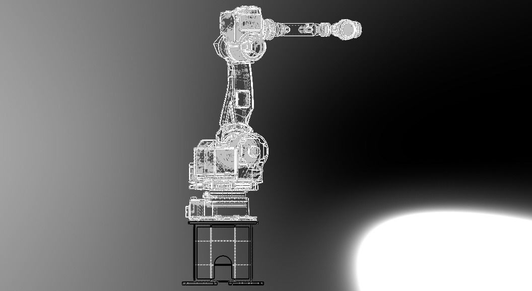 Nachi MC50 Robot W Stand Free 3D model_7
