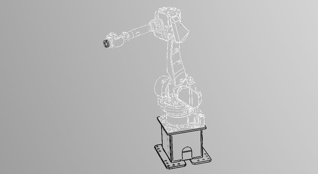 Nachi MC50 Robot W Stand Free 3D model_22