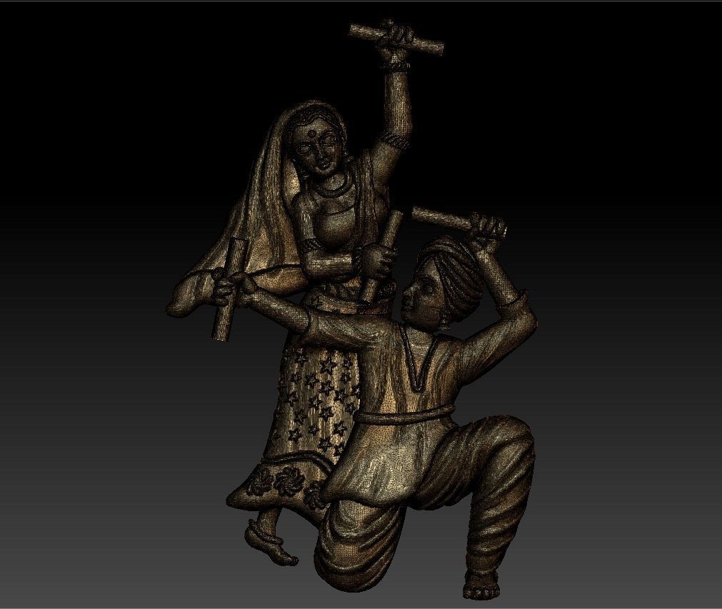 DHANDIYA DANCE PENDENT 3D print model_5