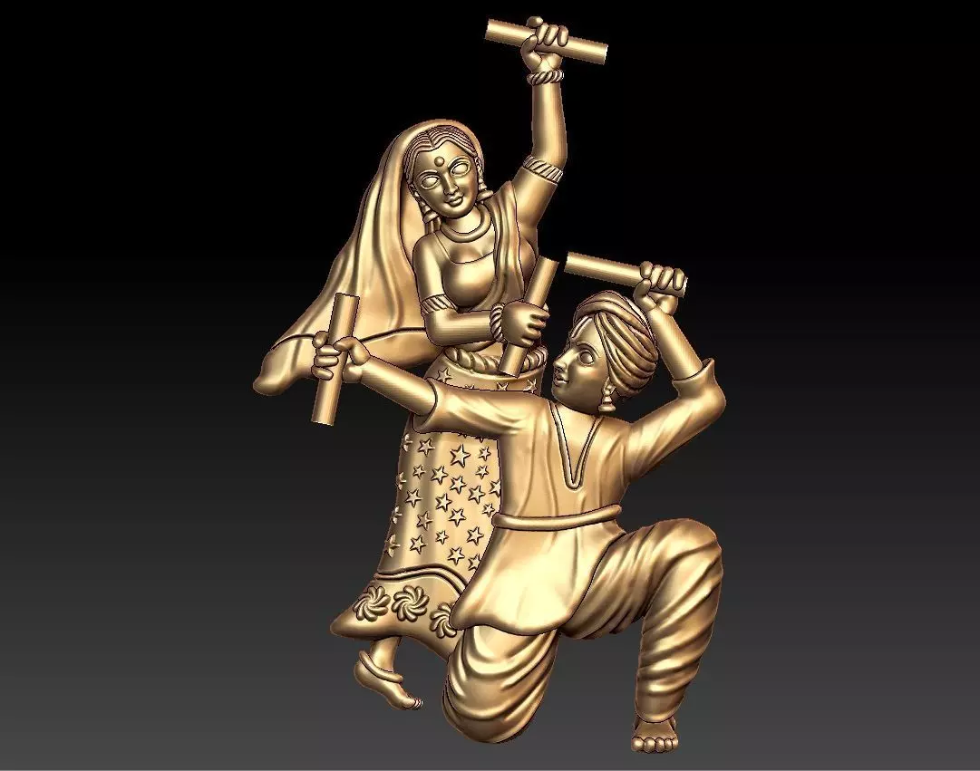 DHANDIYA DANCE PENDENT 3D print model_0