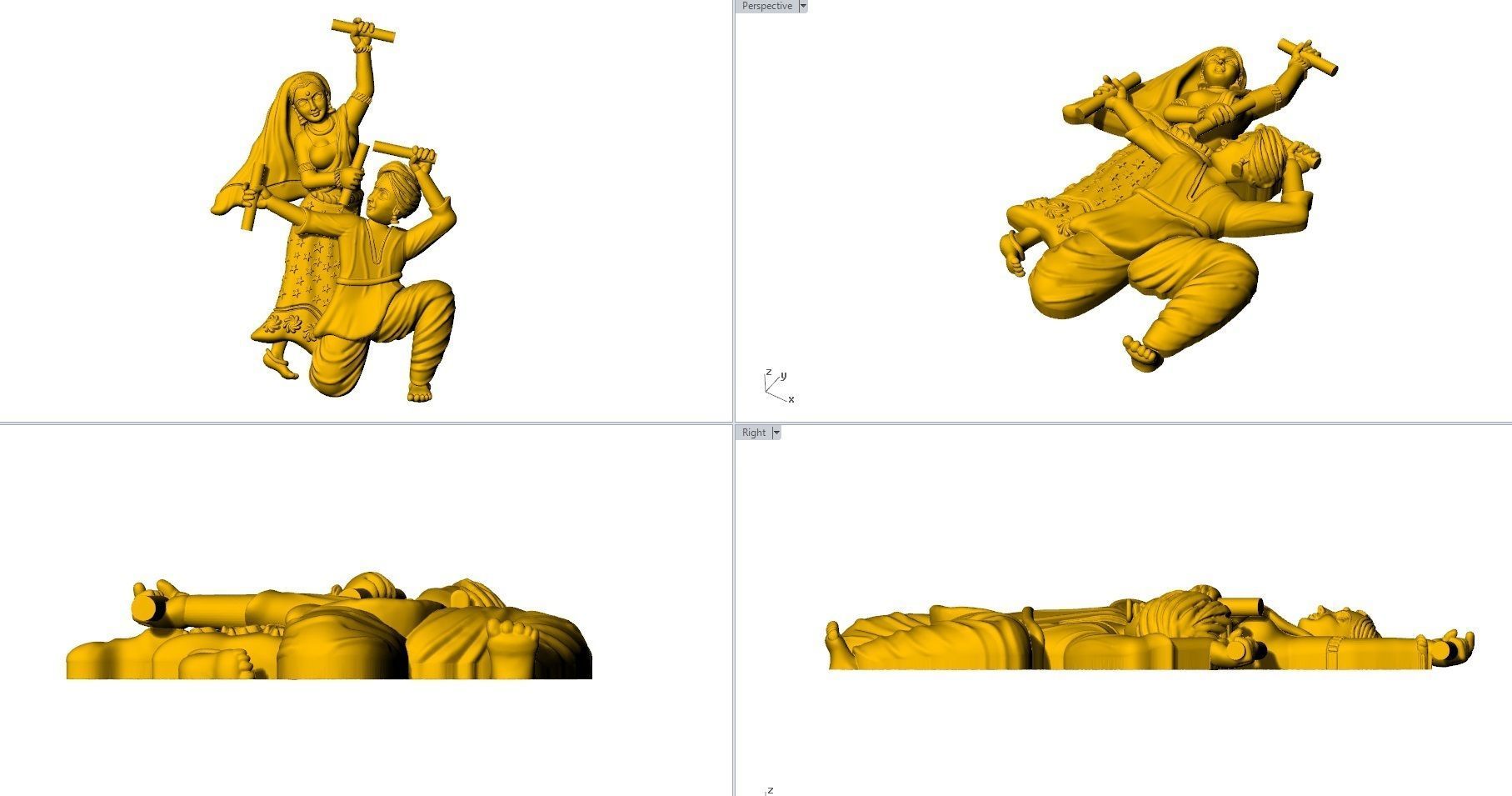 DHANDIYA DANCE PENDENT 3D print model_1
