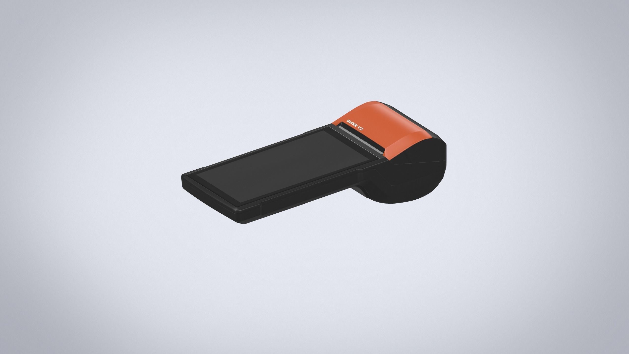 Card terminal POS sunmi v2 display  HD 3D model Low-poly 3D model_5