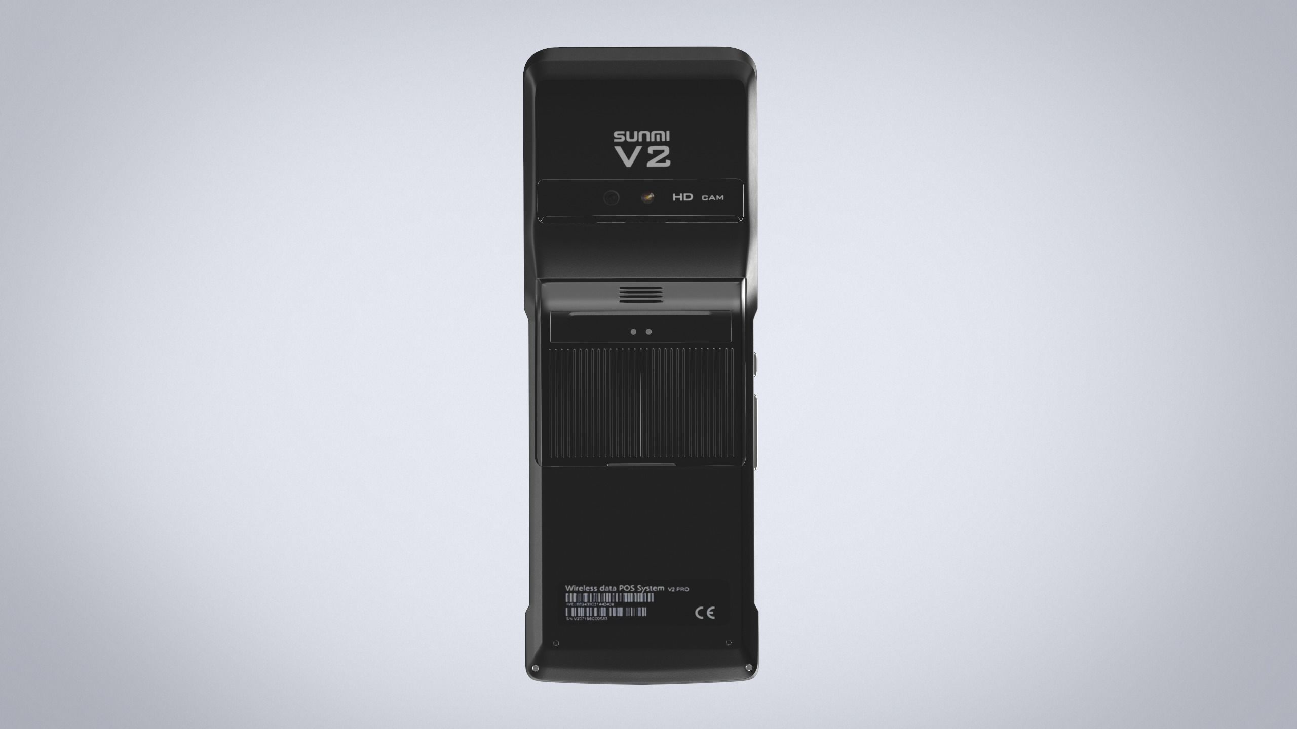 Card terminal POS sunmi v2 display  HD 3D model Low-poly 3D model_13