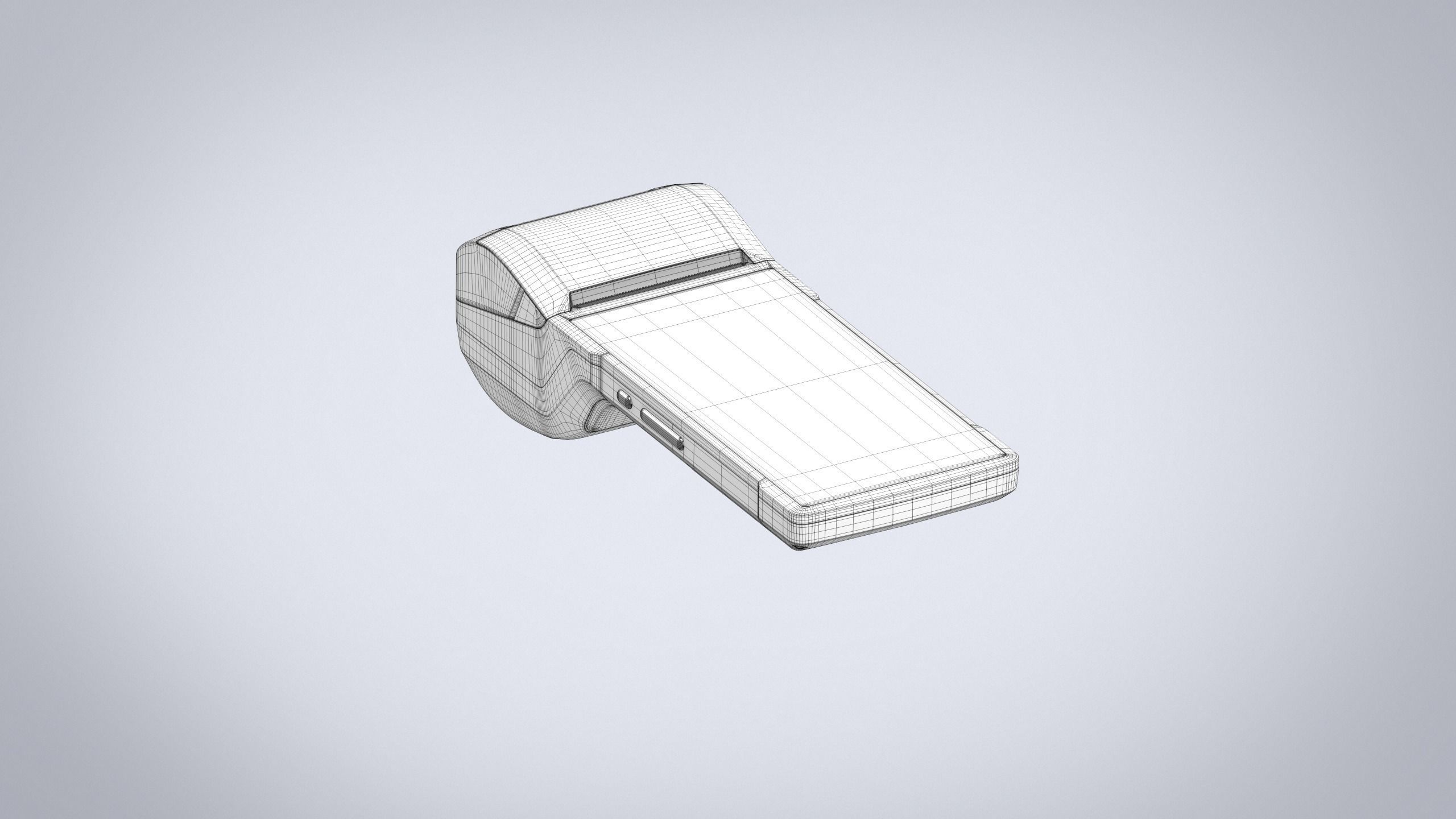 Card terminal POS sunmi v2 display  HD 3D model Low-poly 3D model_14