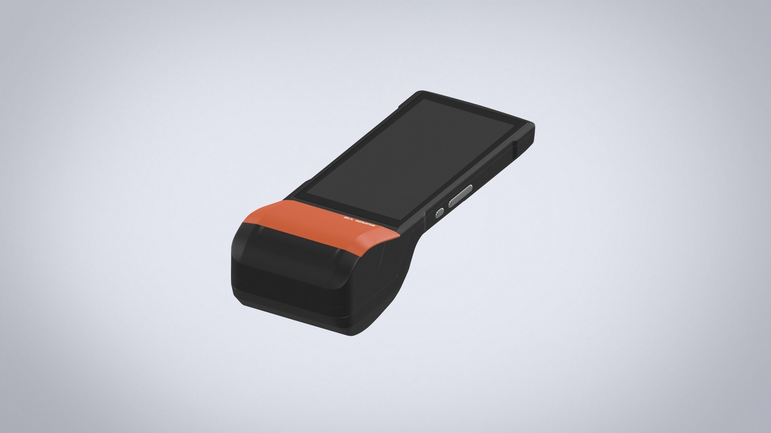 Card terminal POS sunmi v2 display  HD 3D model Low-poly 3D model_8