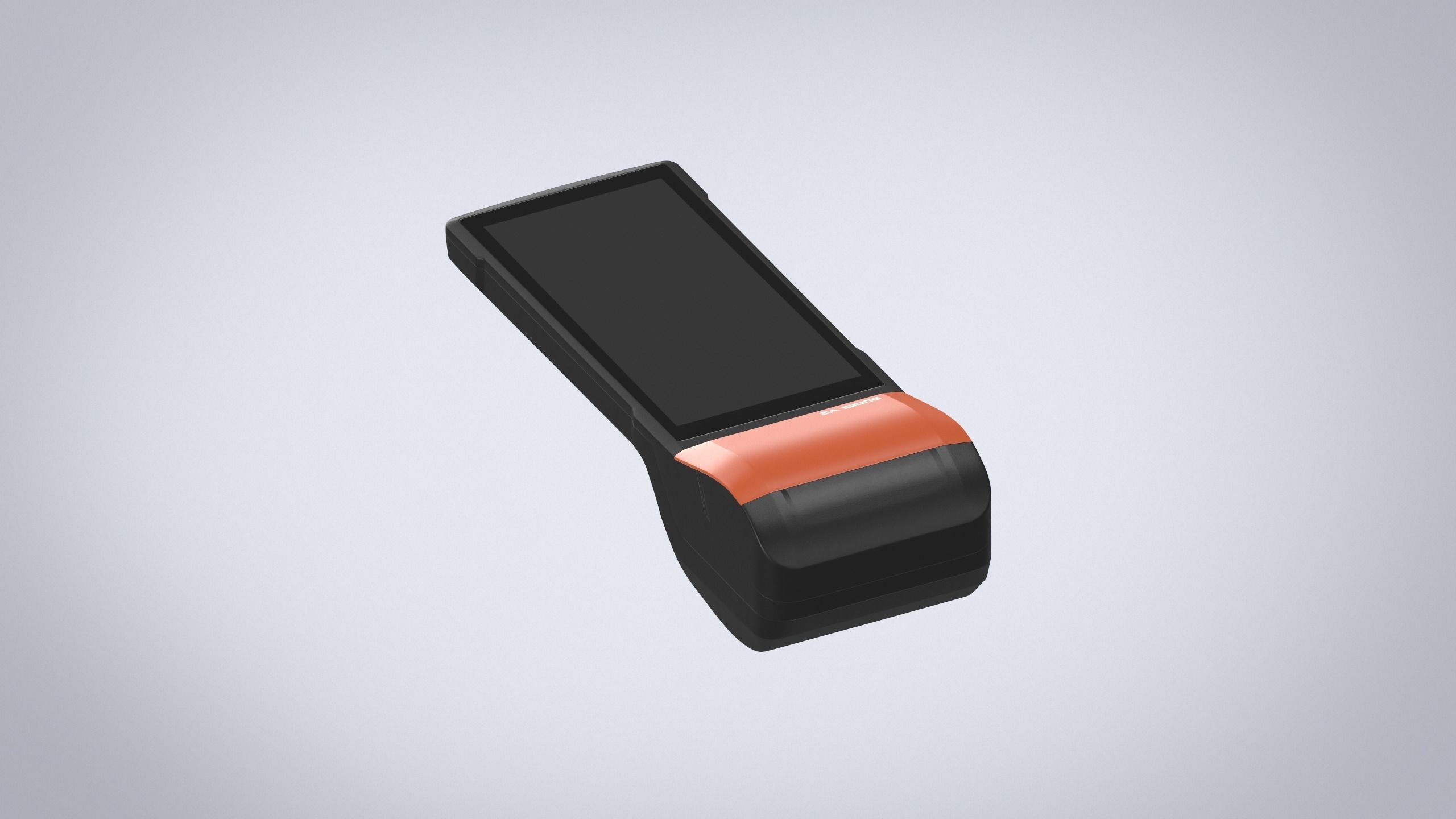 Card terminal POS sunmi v2 display  HD 3D model Low-poly 3D model_4