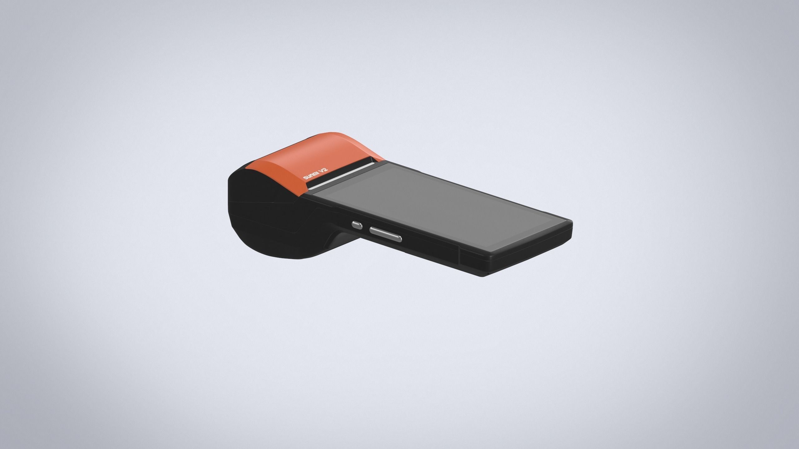 Card terminal POS sunmi v2 display  HD 3D model Low-poly 3D model_1