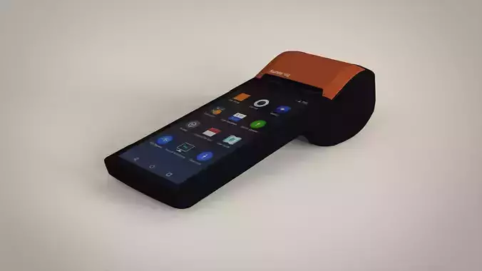 Card terminal POS sunmi v2 display  HD 3D model Low-poly 3D model