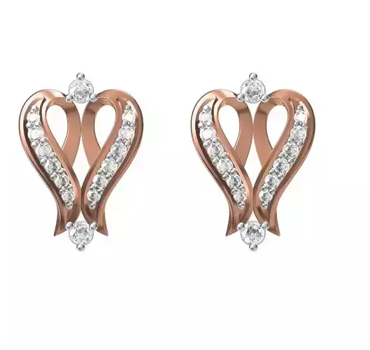 Women Diamond Earrings STL FBX JCD Details