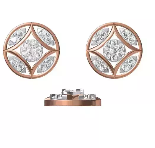 Women Diamond Earrings STL FBX JCD Details
