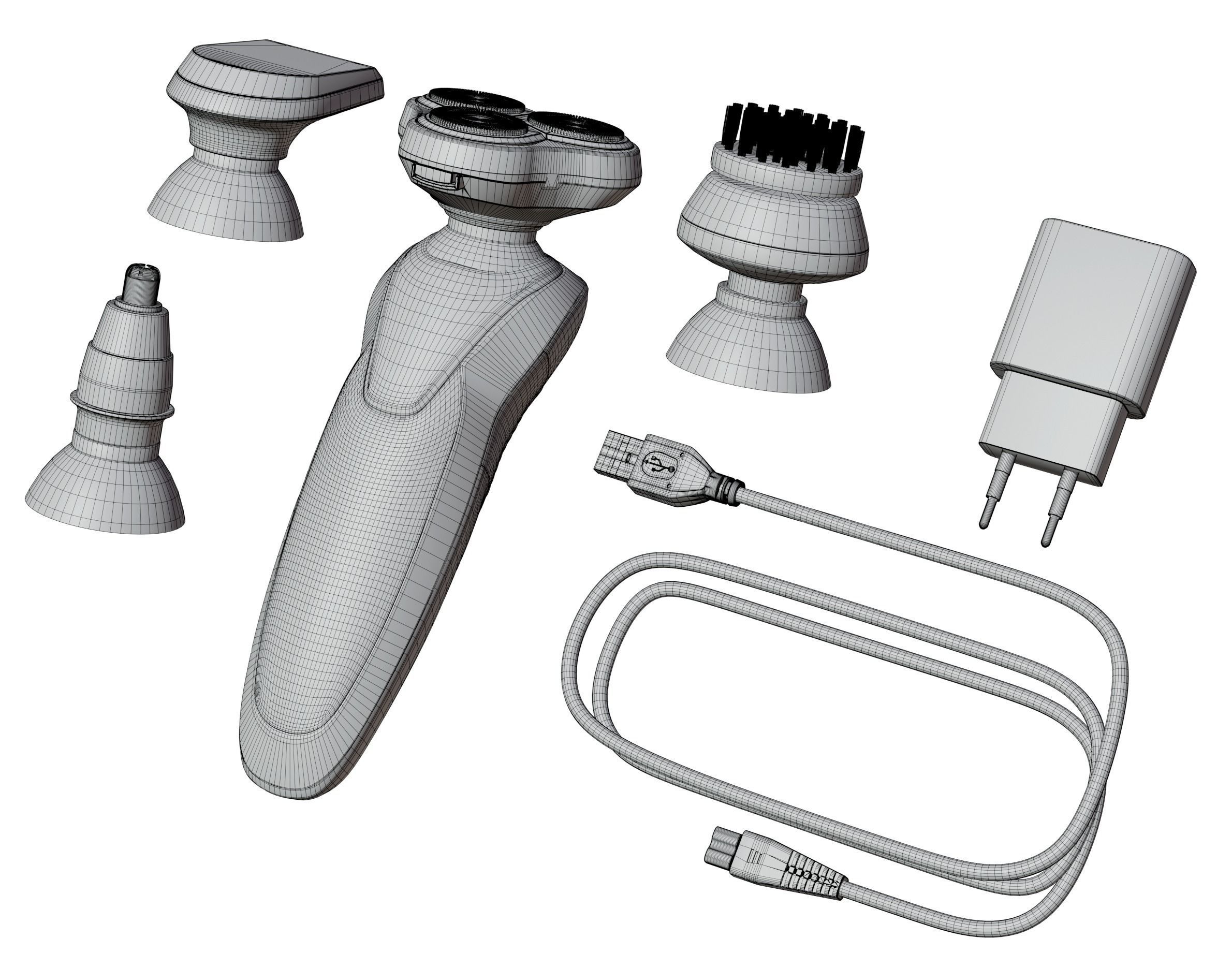 Shaver Hair Clipper Trimmer 3D Model 3D model_8