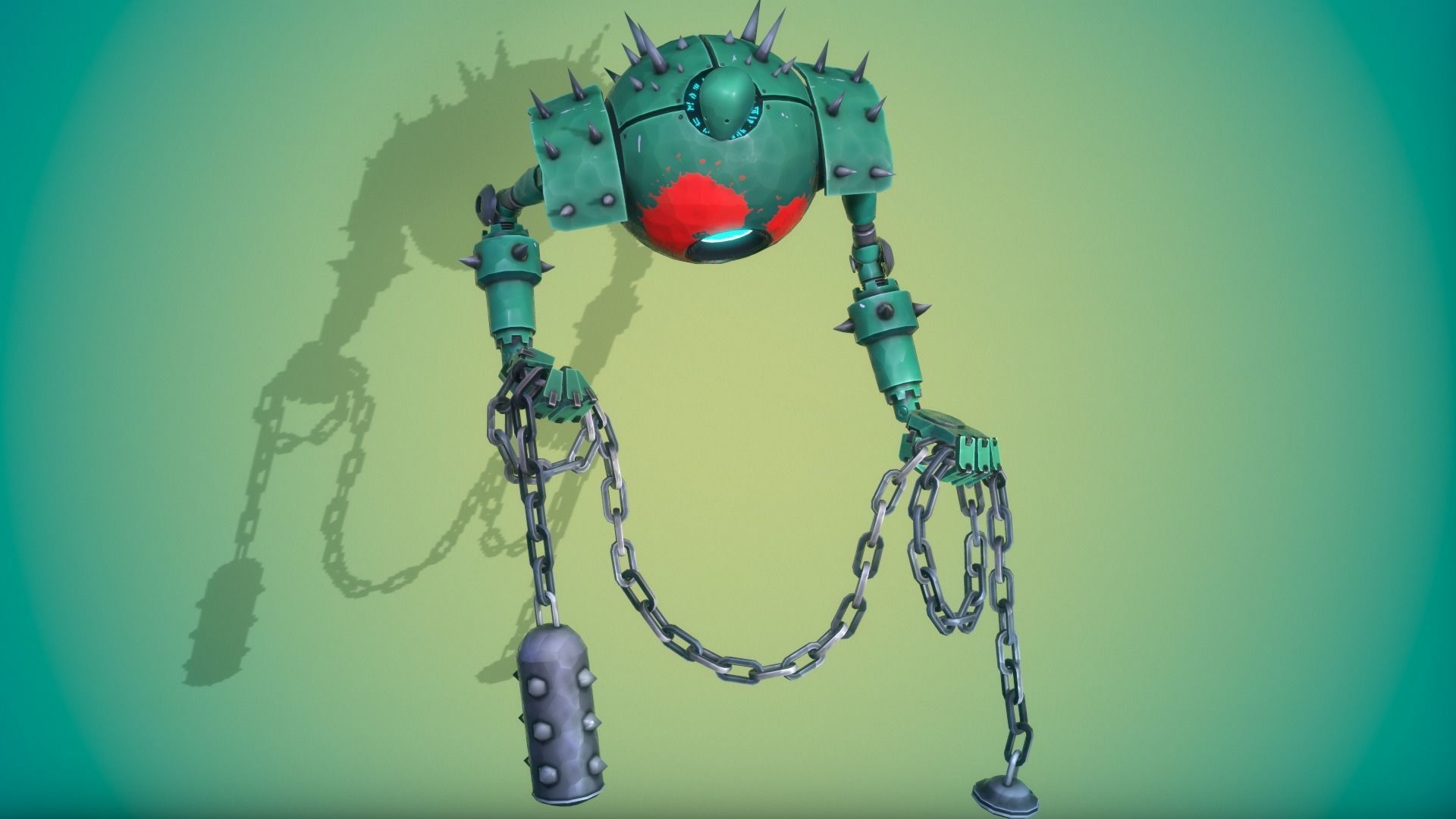 Espher the Golem Low-poly 3D model_3