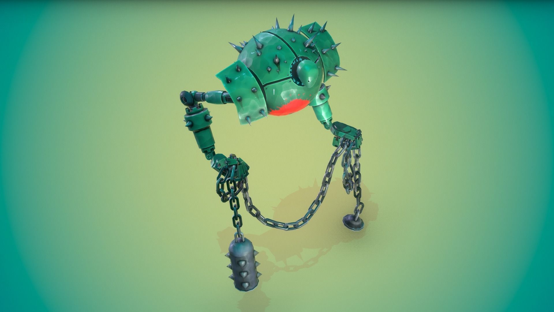 Espher the Golem Low-poly 3D model_9