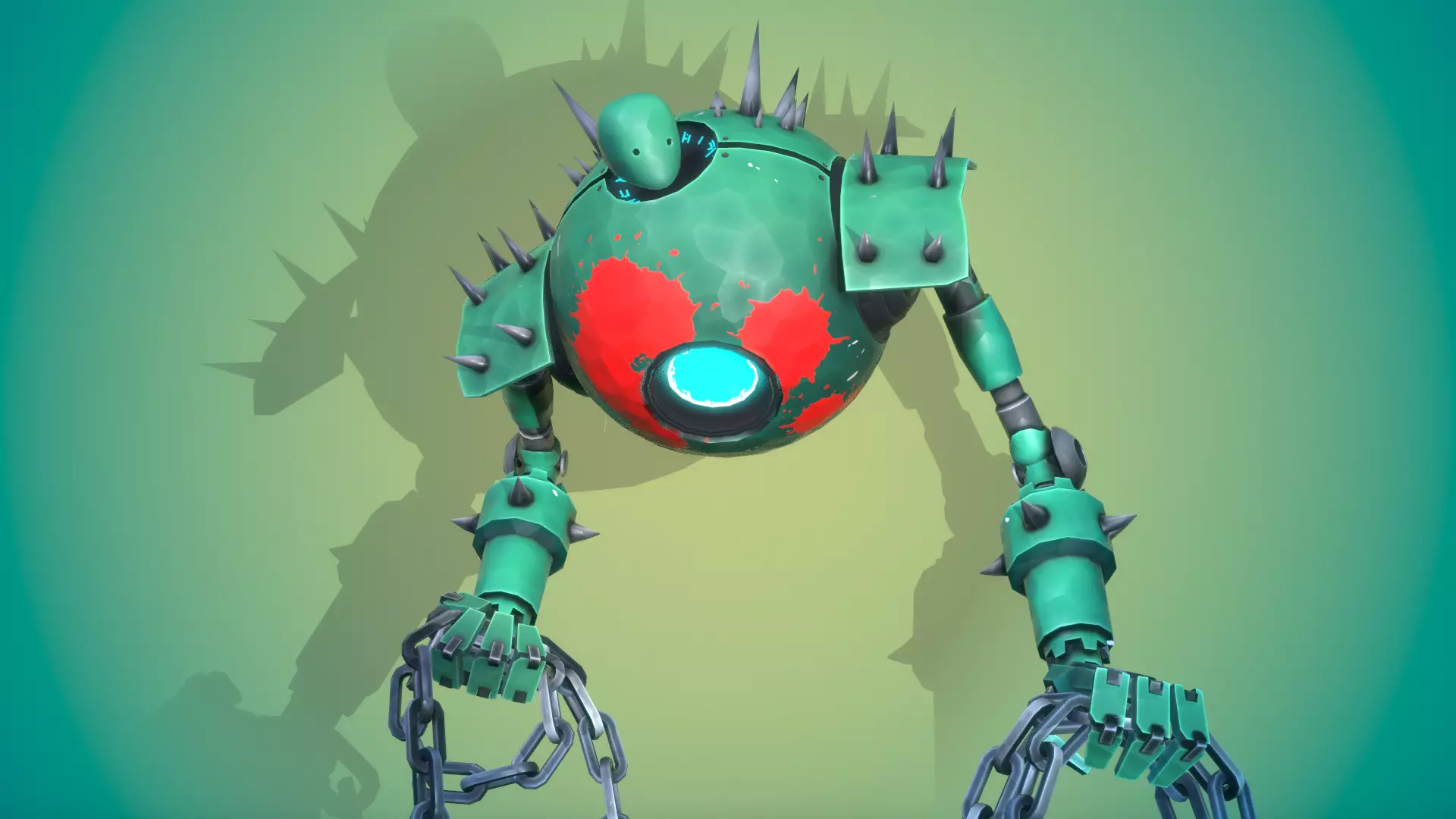 Espher the Golem Low-poly 3D model_0