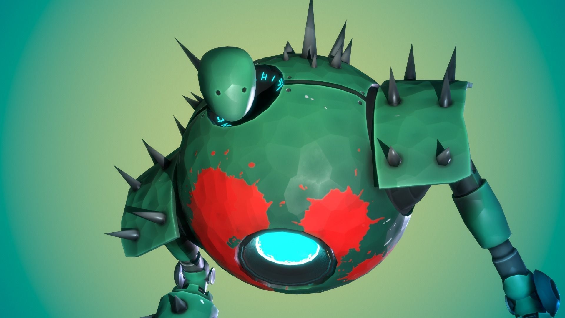 Espher the Golem Low-poly 3D model_2