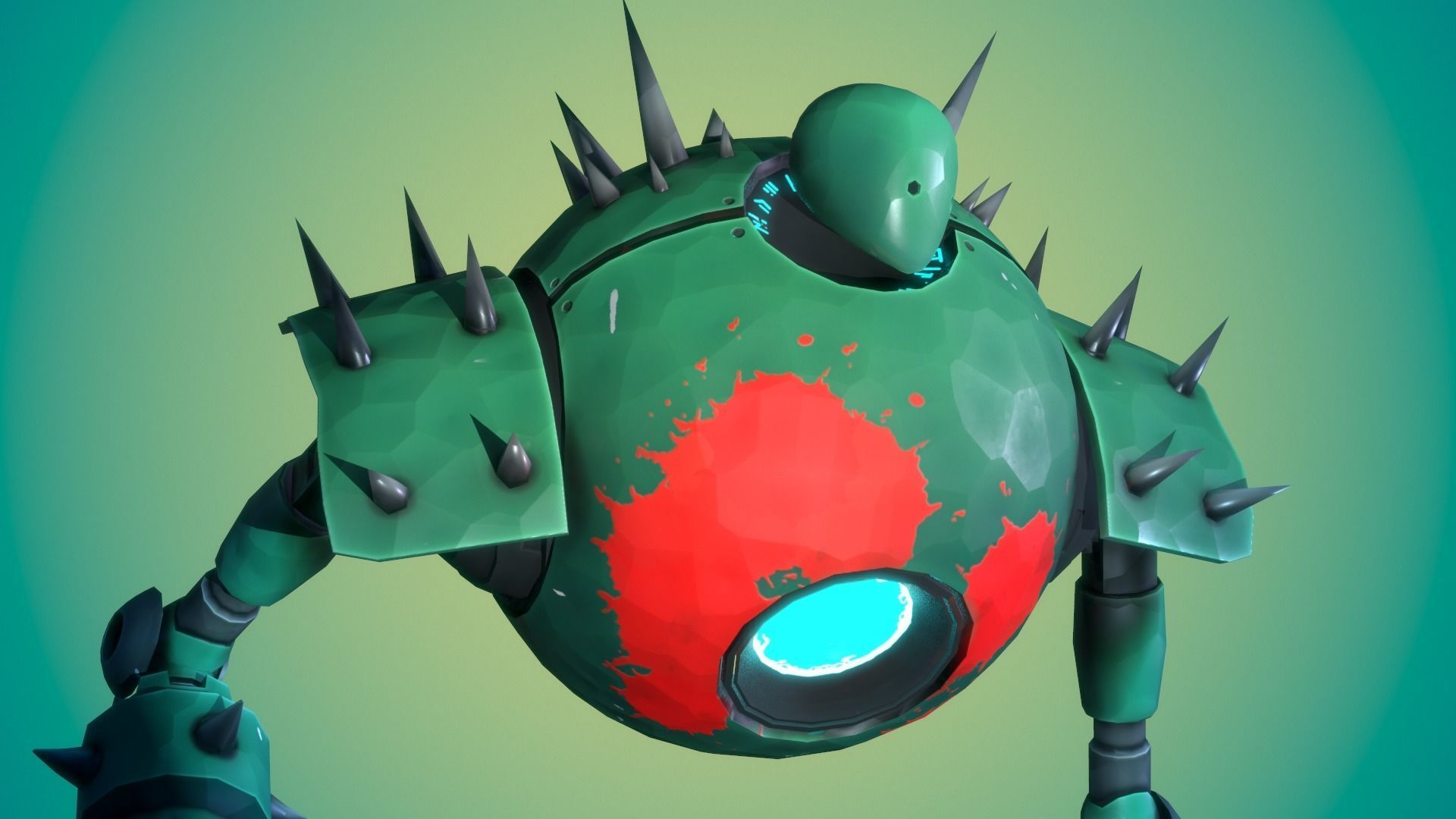 Espher the Golem Low-poly 3D model_10
