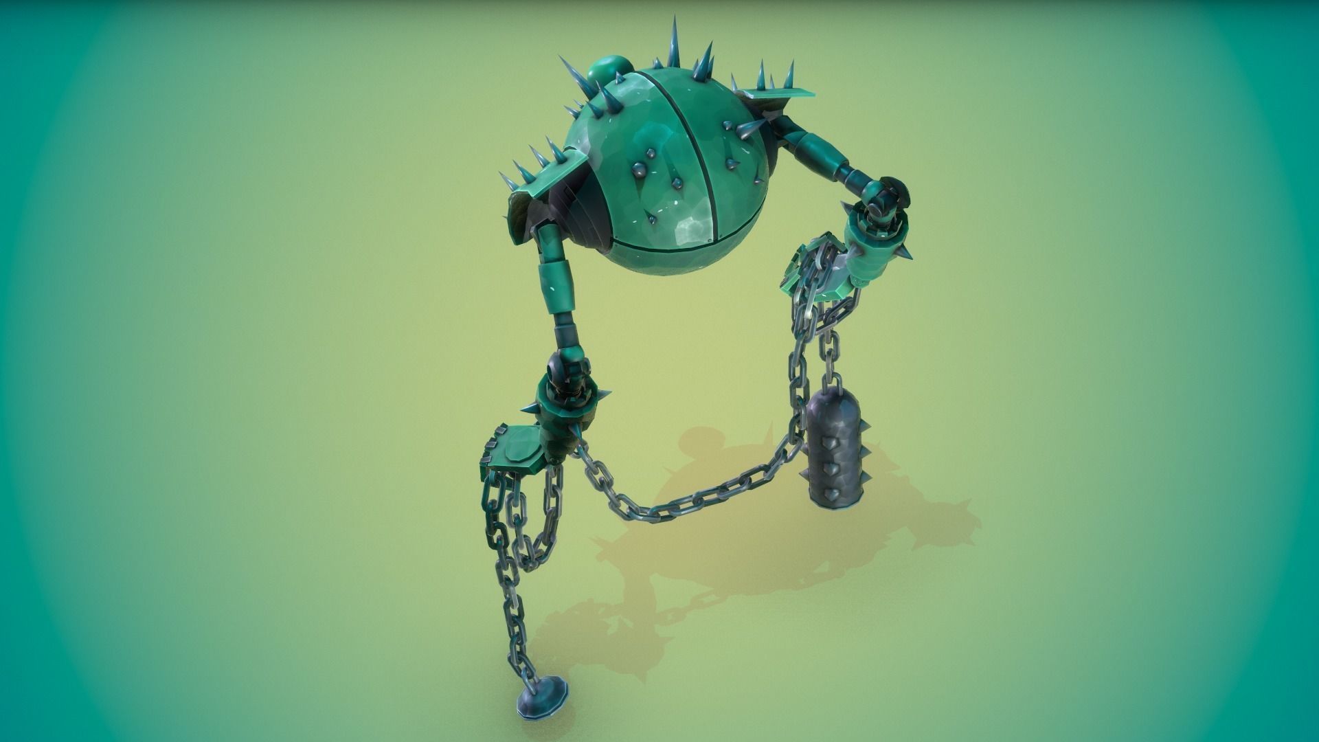 Espher the Golem Low-poly 3D model_7