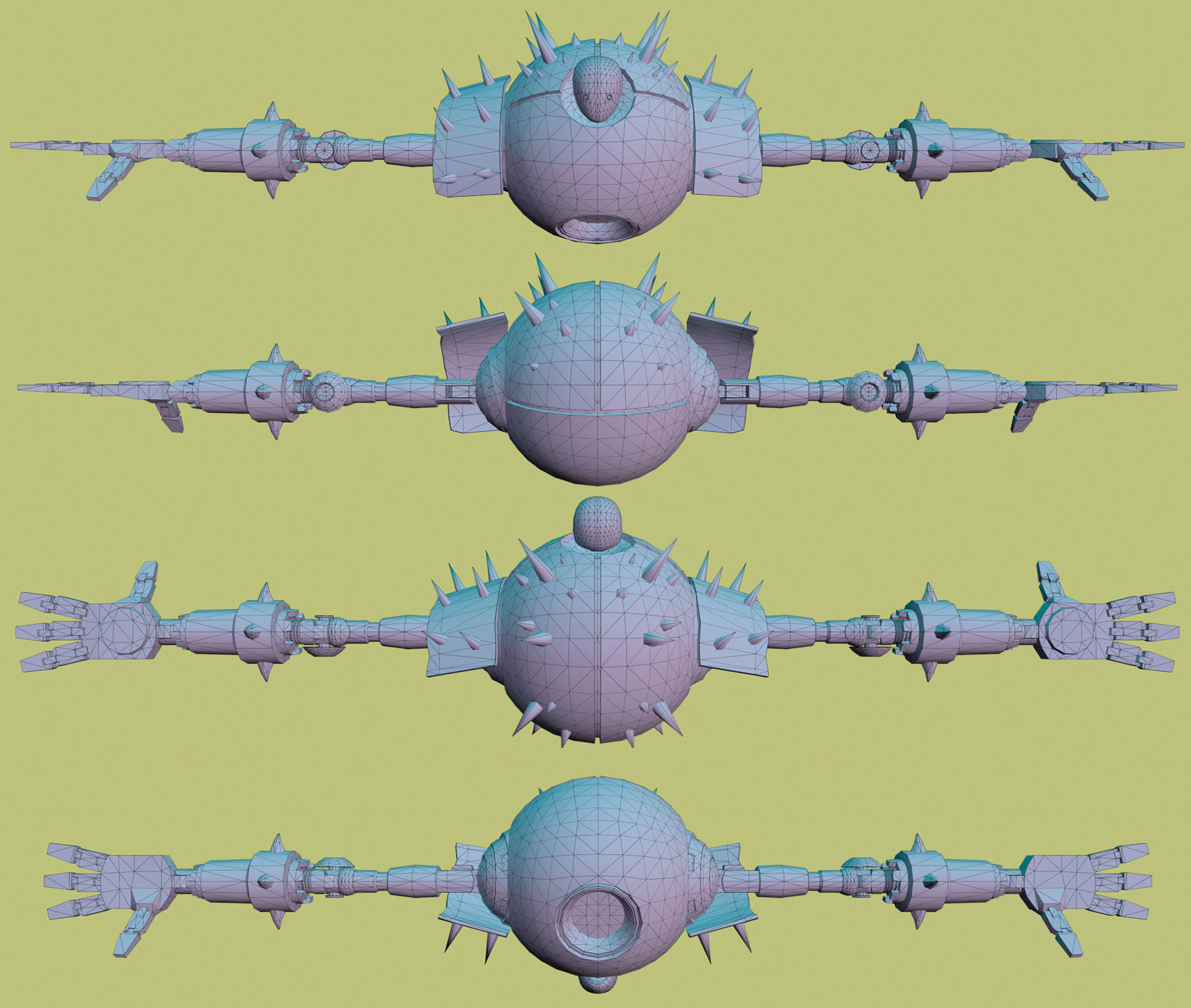 Espher the Golem Low-poly 3D model_14