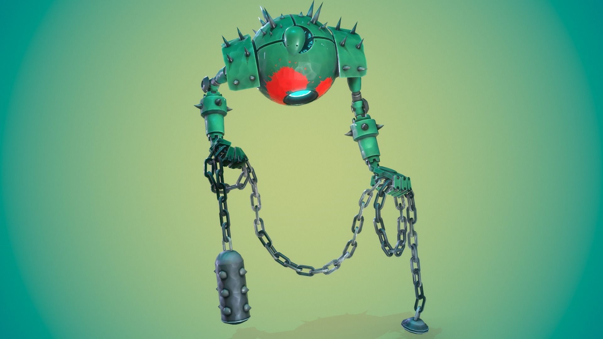 Espher the Golem Low-poly 3D model_13