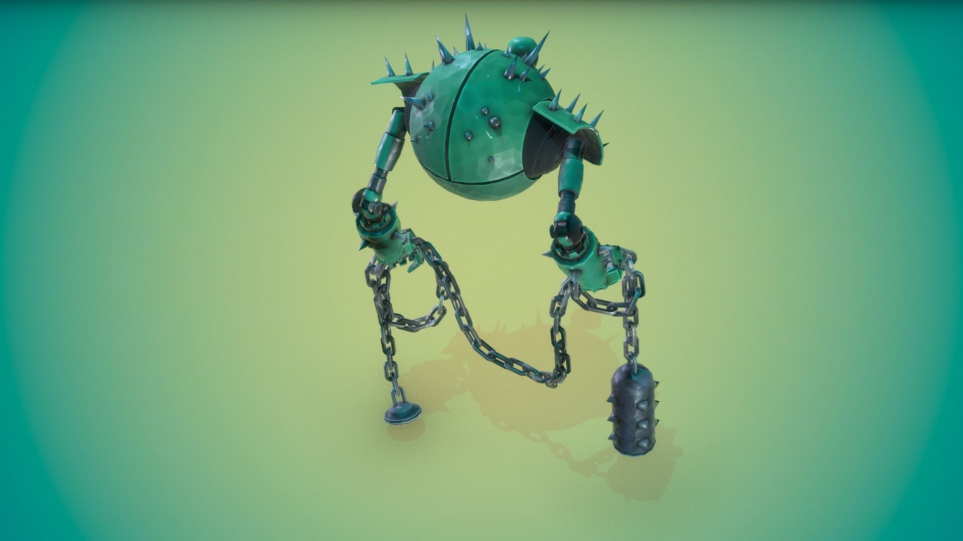 Espher the Golem Low-poly 3D model_8