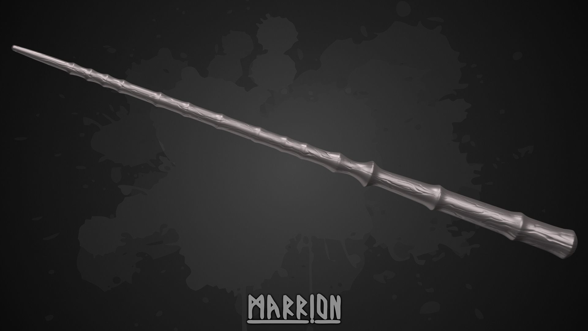 Ringed wand from Hogwarts Legacy 3D print model_2