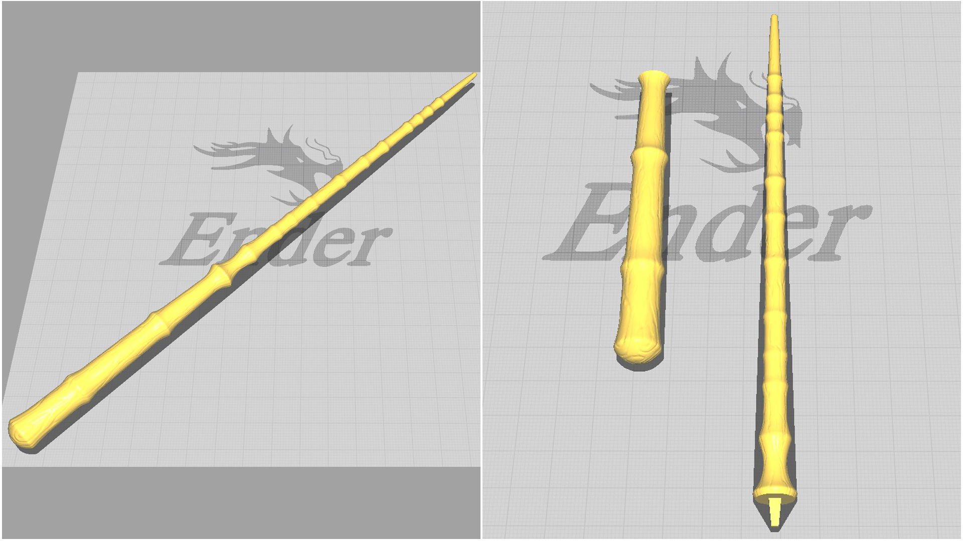 Ringed wand from Hogwarts Legacy 3D print model_7