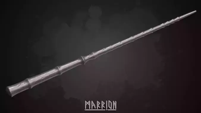 Ringed wand from Hogwarts Legacy 3D print model