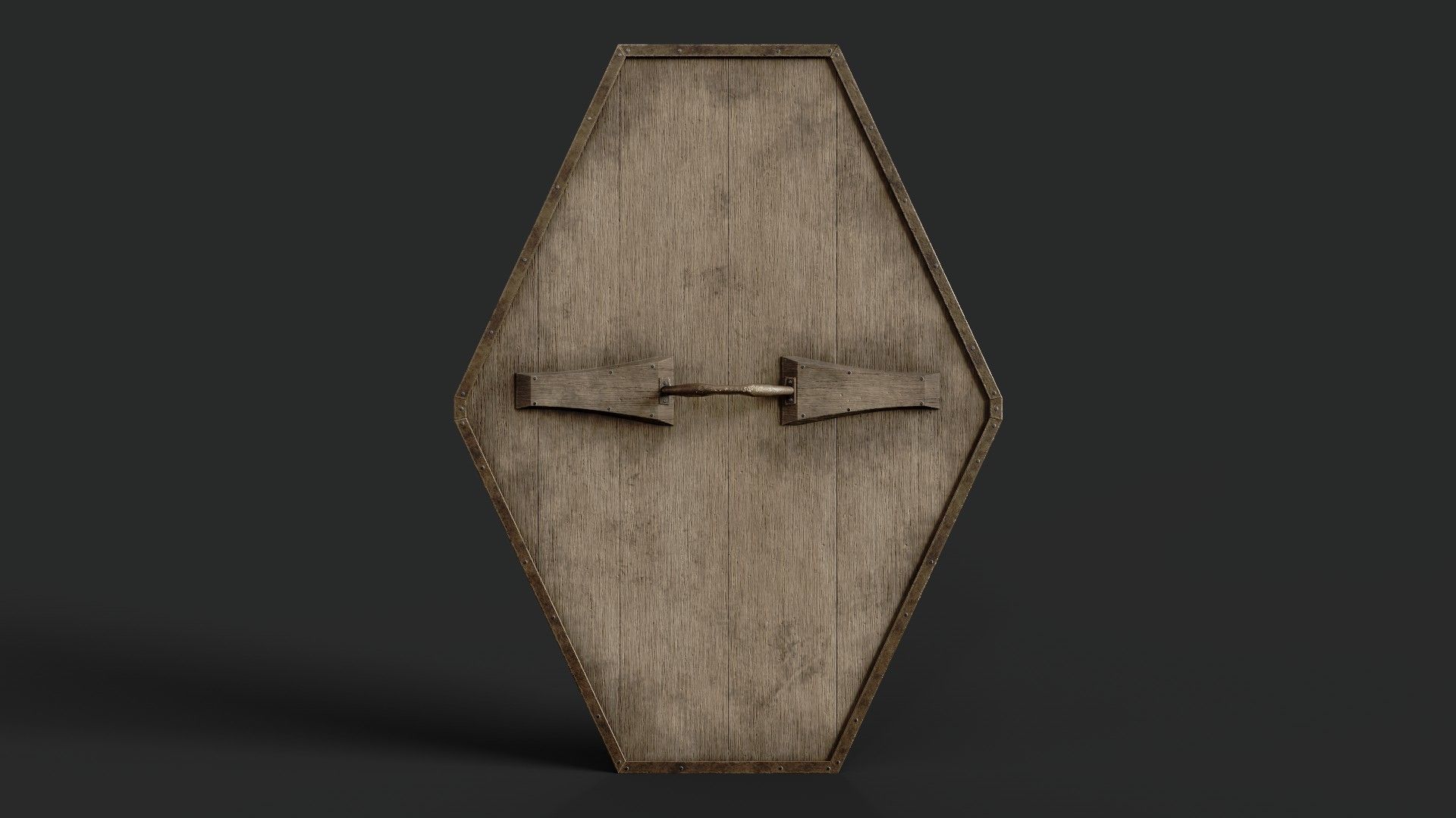 Slavic diamond-shaped shield painted ring rune symbol Low-poly 3D model_2