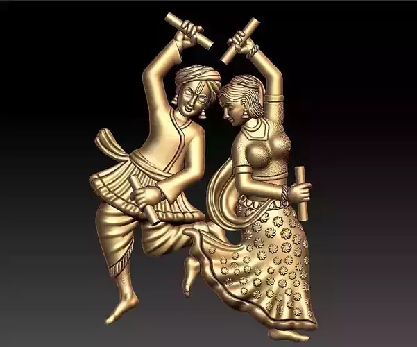 DHANDIYA DANCE PENDENT 3D print model