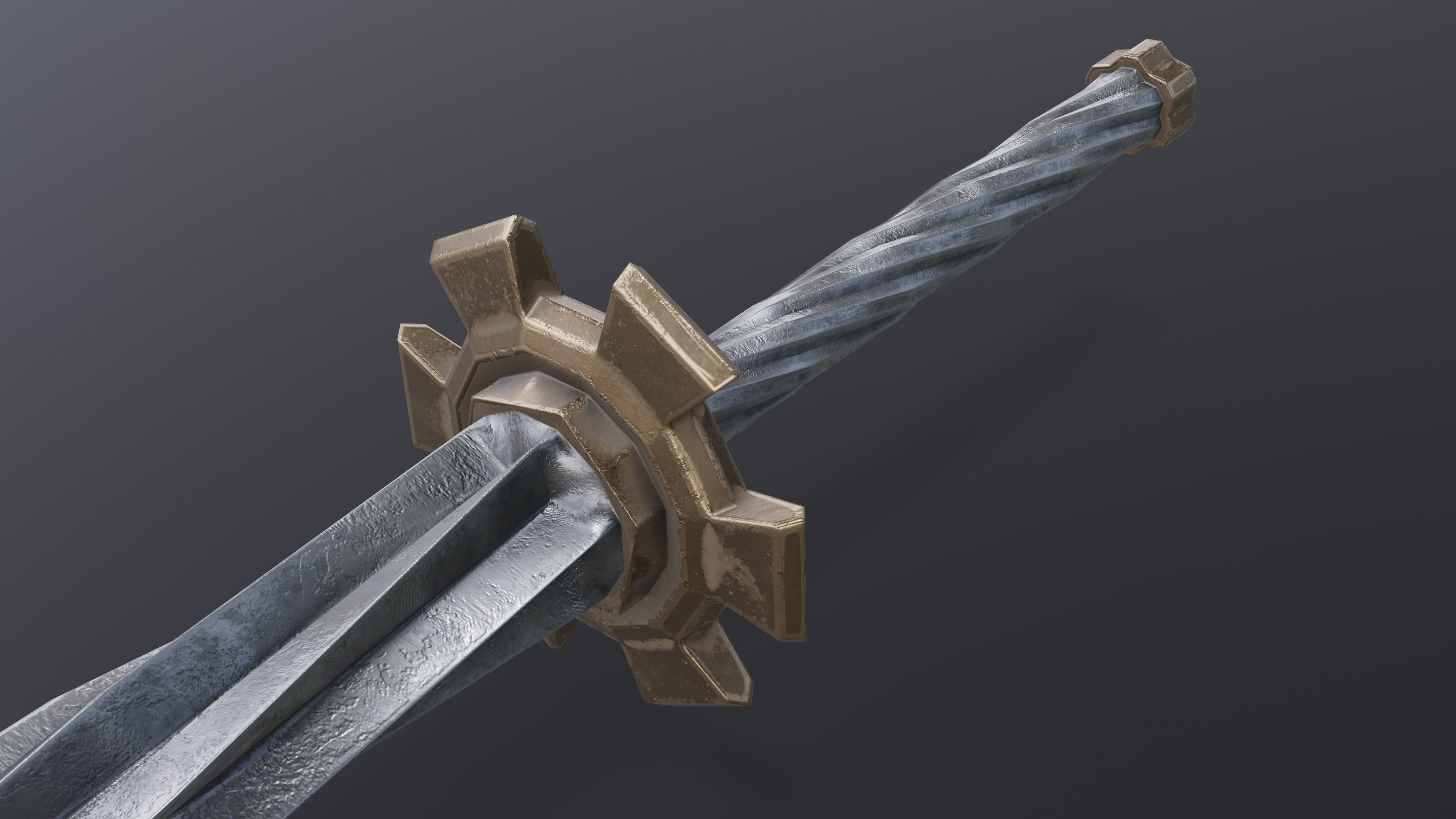 Sword 15 Low-poly 3D model_3