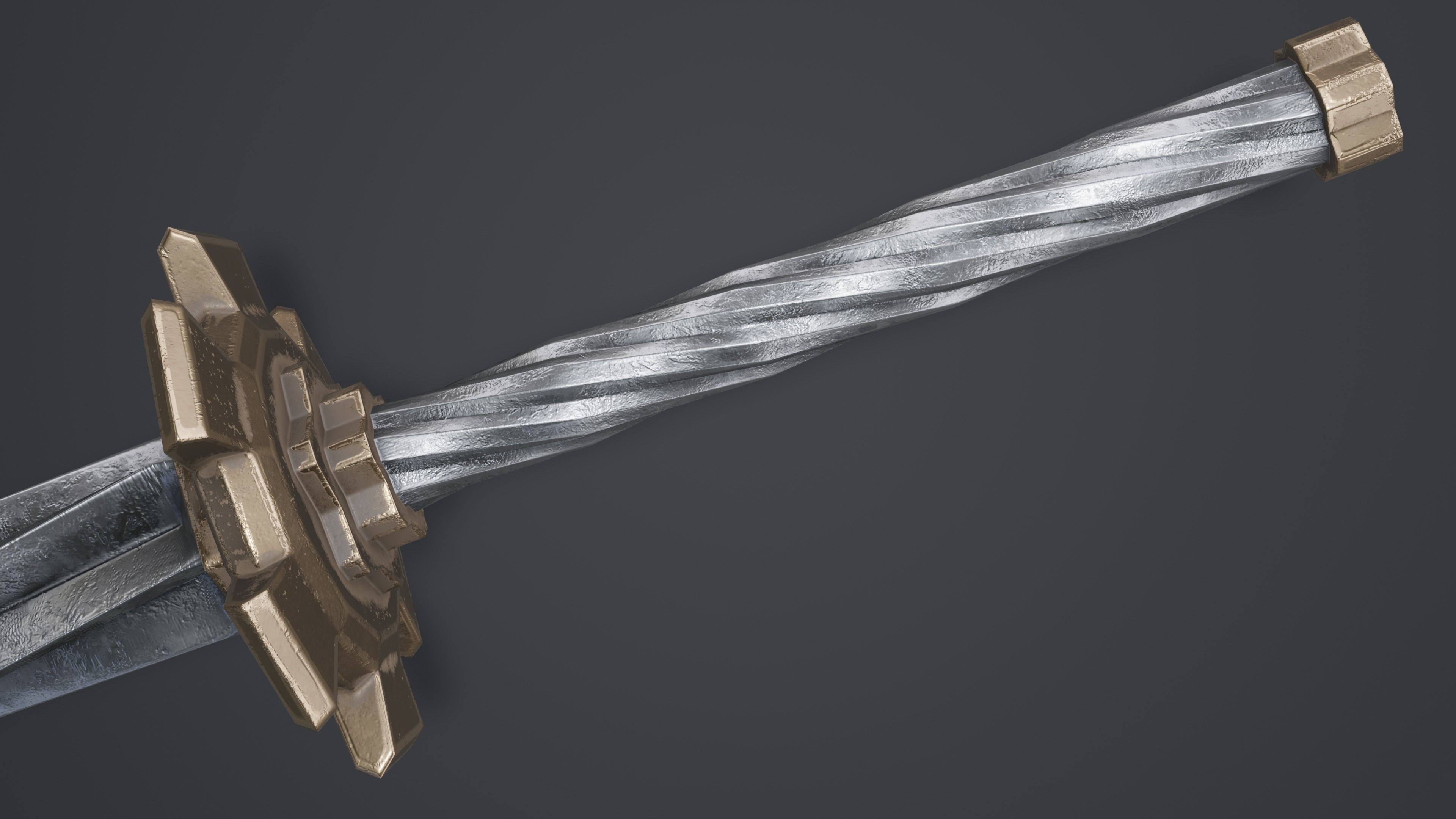 Sword 15 Low-poly 3D model_1