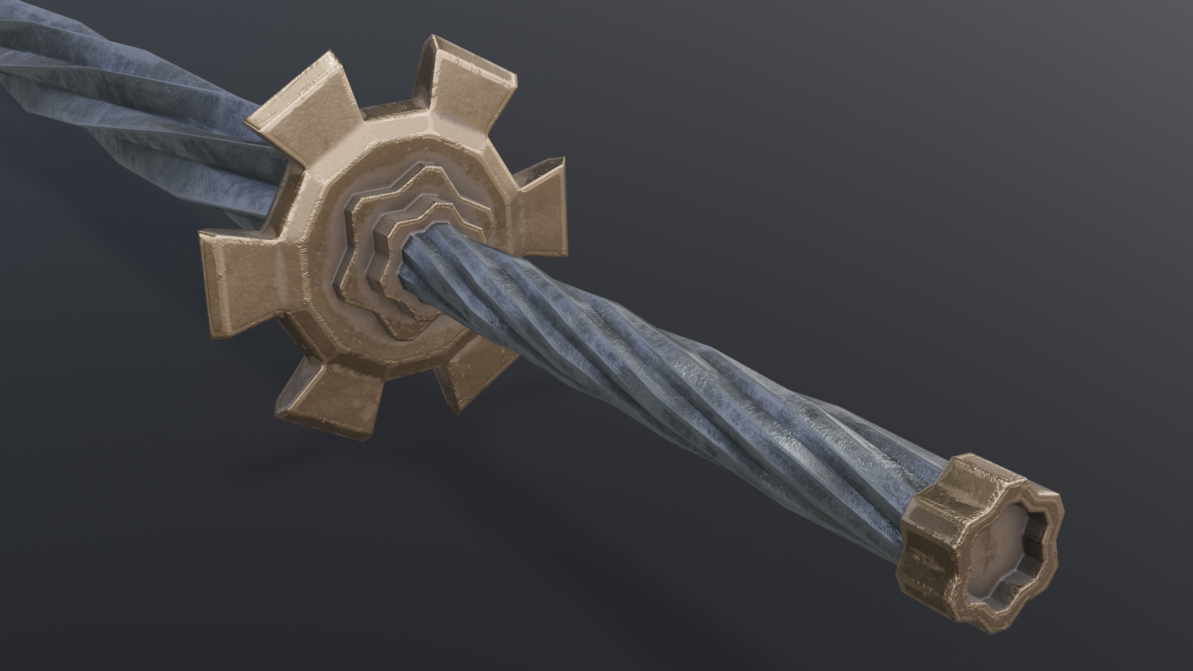 Sword 15 Low-poly 3D model_2