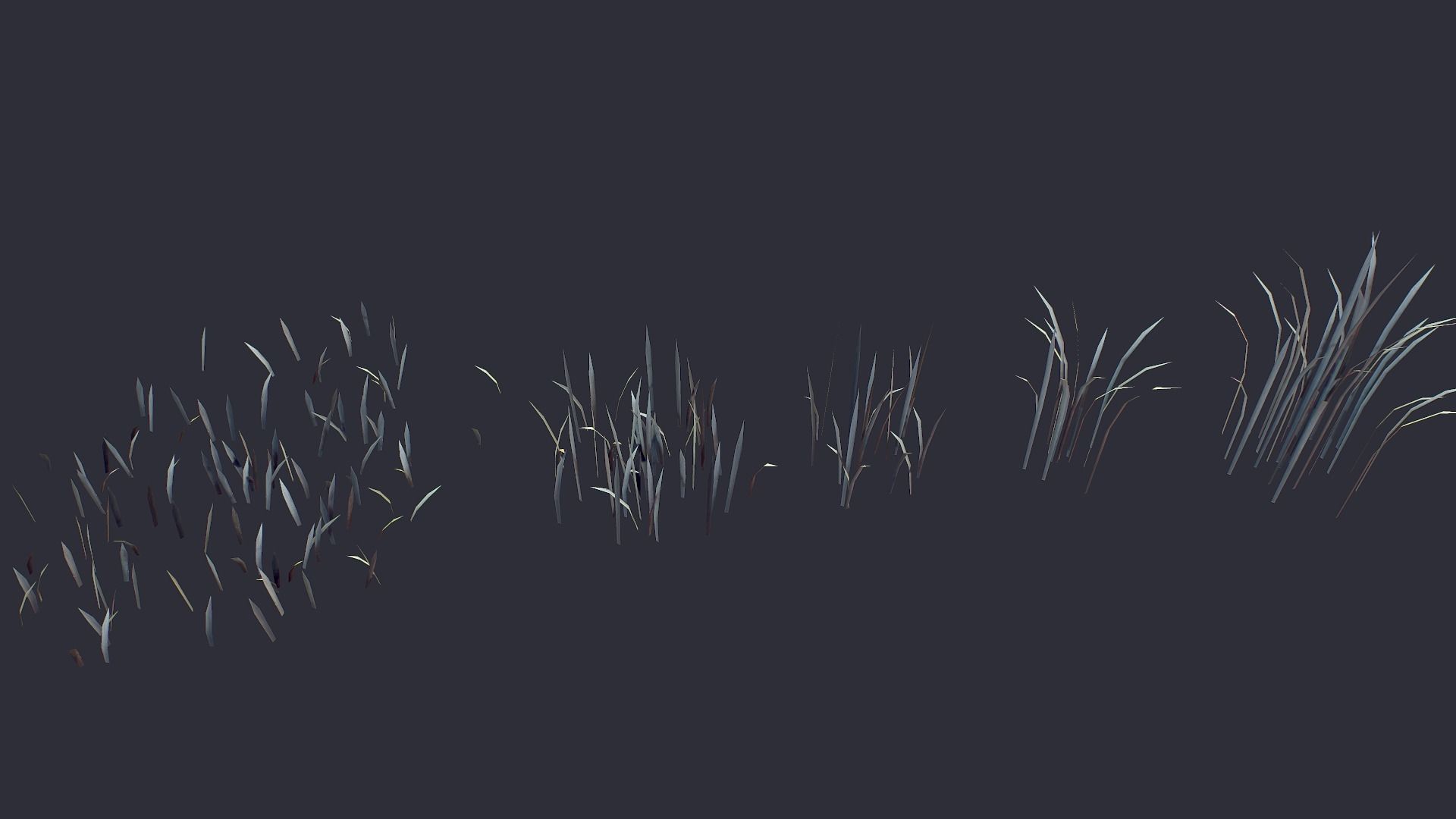Grass and Flower Low-poly 3D model_8