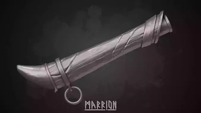 Sabre - Ash Brown handle for wand from Hogwarts Legacy 3D print model
