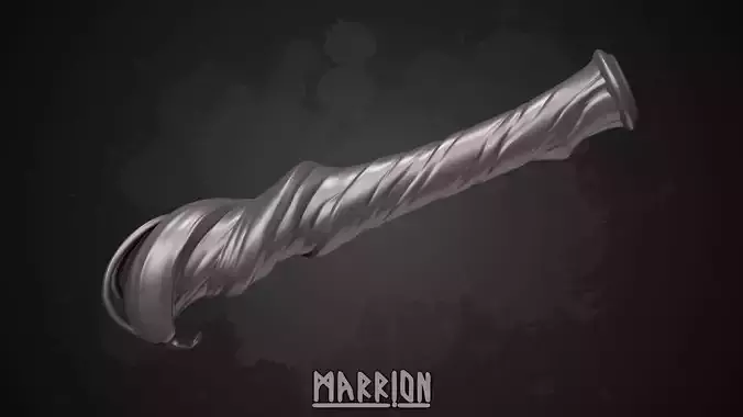 Corkscrew-Dark Brown handle for wand from Hogwarts Legacy 3D print model