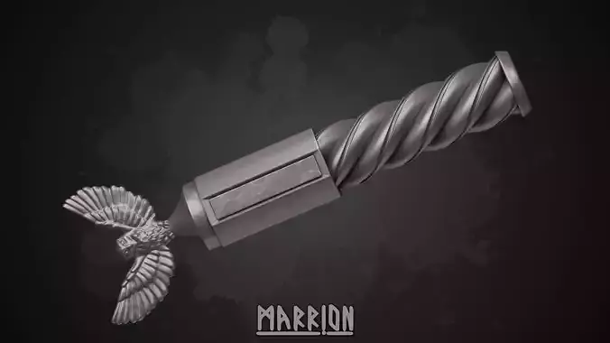 Avian - Brown handle for wand from Hogwarts Legacy 3D print model