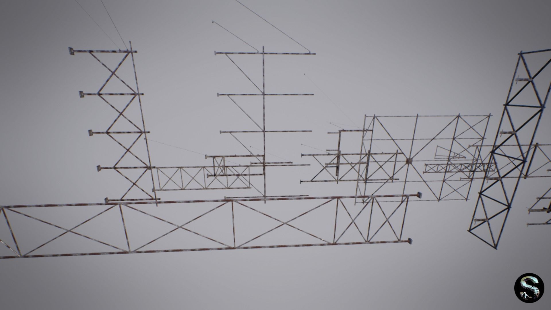 Billboards Low-poly 3D model_10