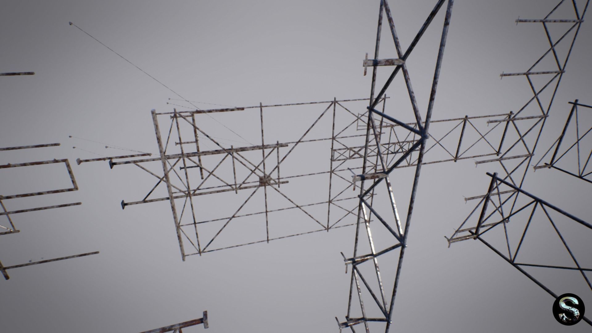 Billboards Low-poly 3D model_6