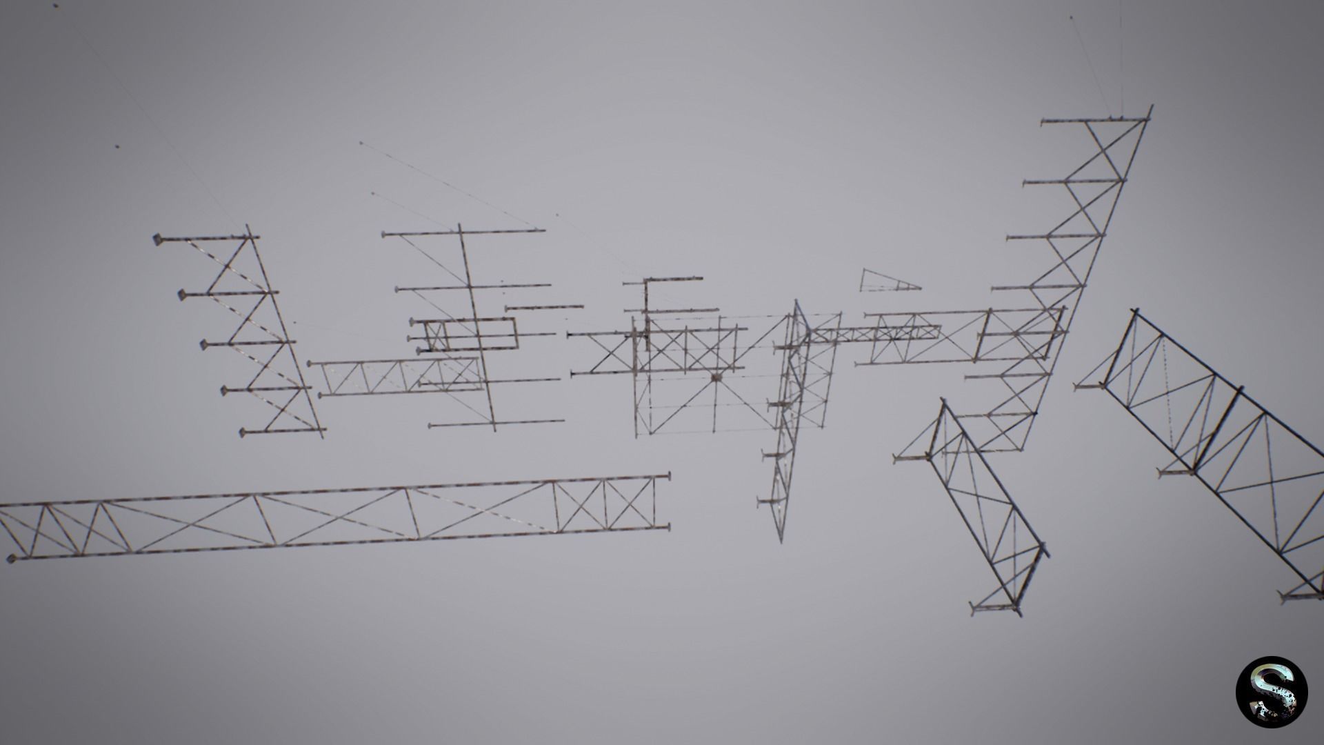 Billboards Low-poly 3D model_1