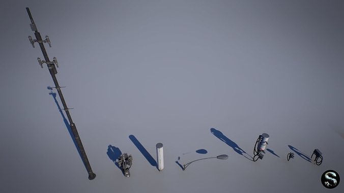 Electric Pole Low-poly 3D model