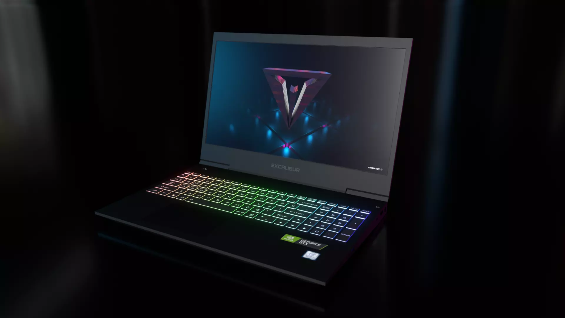 Gaming Laptop - Excalibur G770 Low Poly Low-poly 3D model