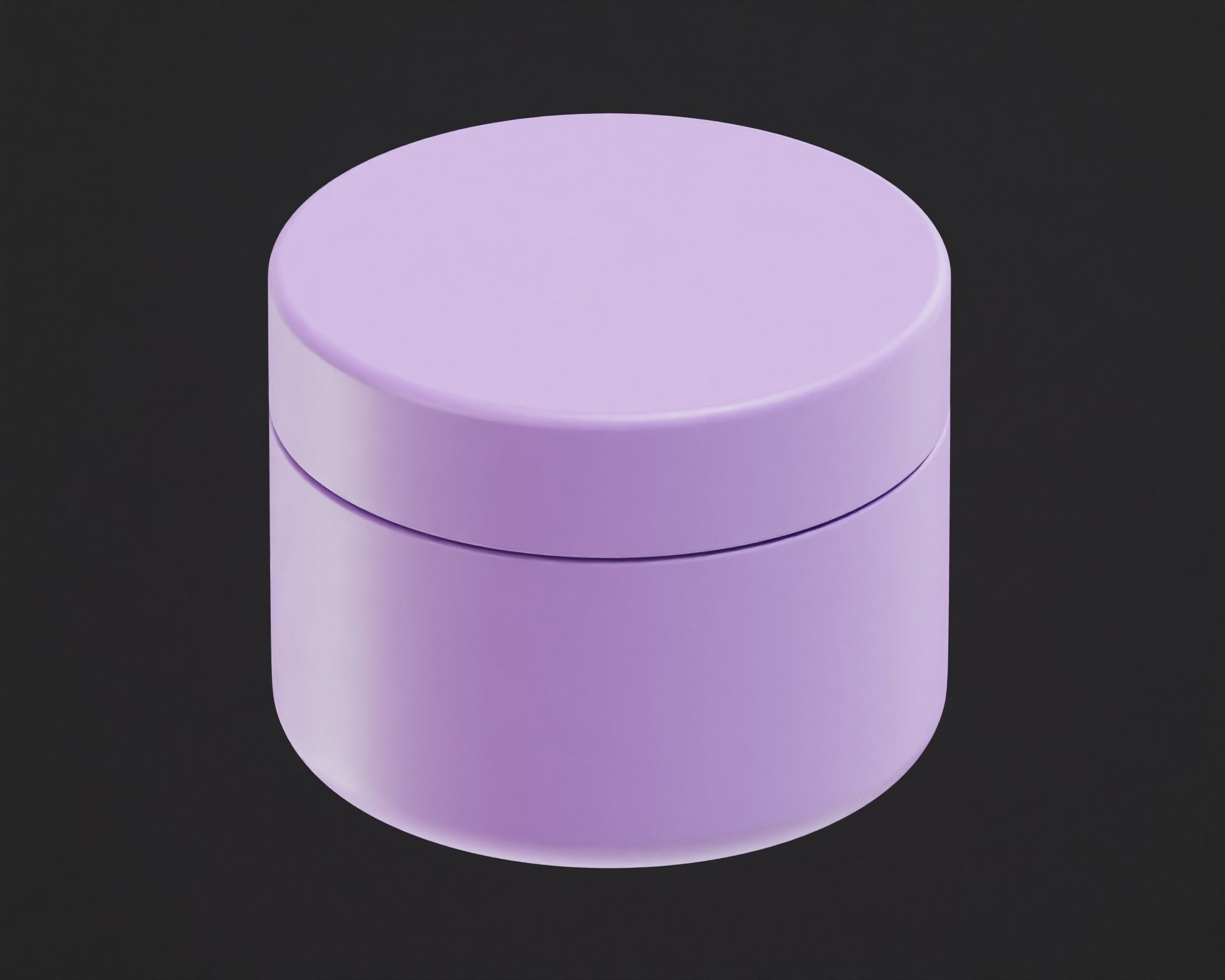 Cosmetics cream jar Low-poly 3D model_2