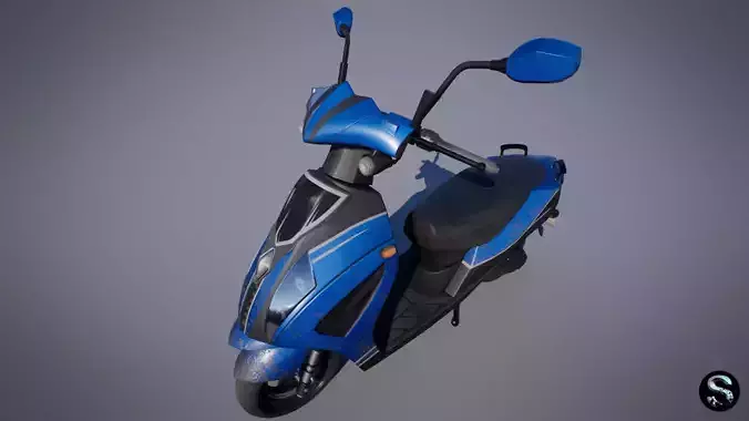 Scooter Low-poly 3D model