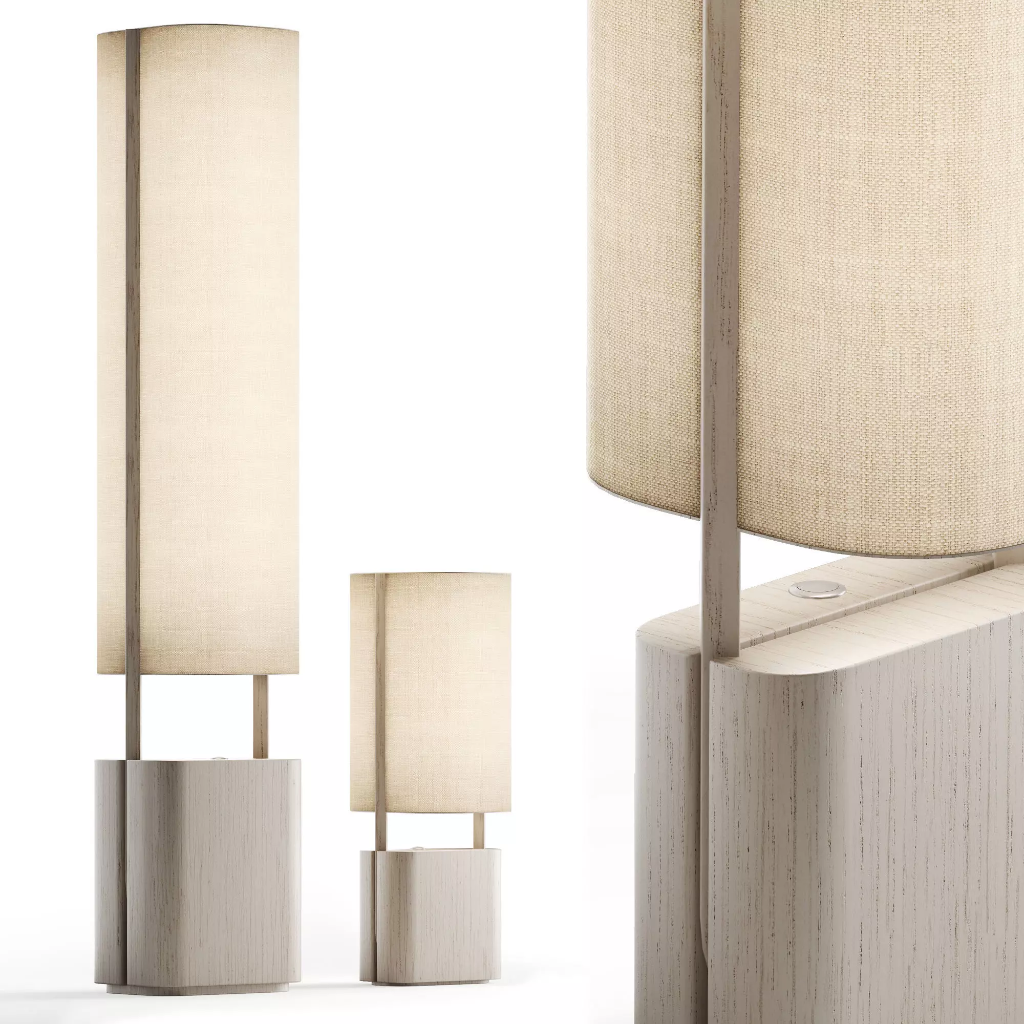 BARI floor and table lamps 3D model
