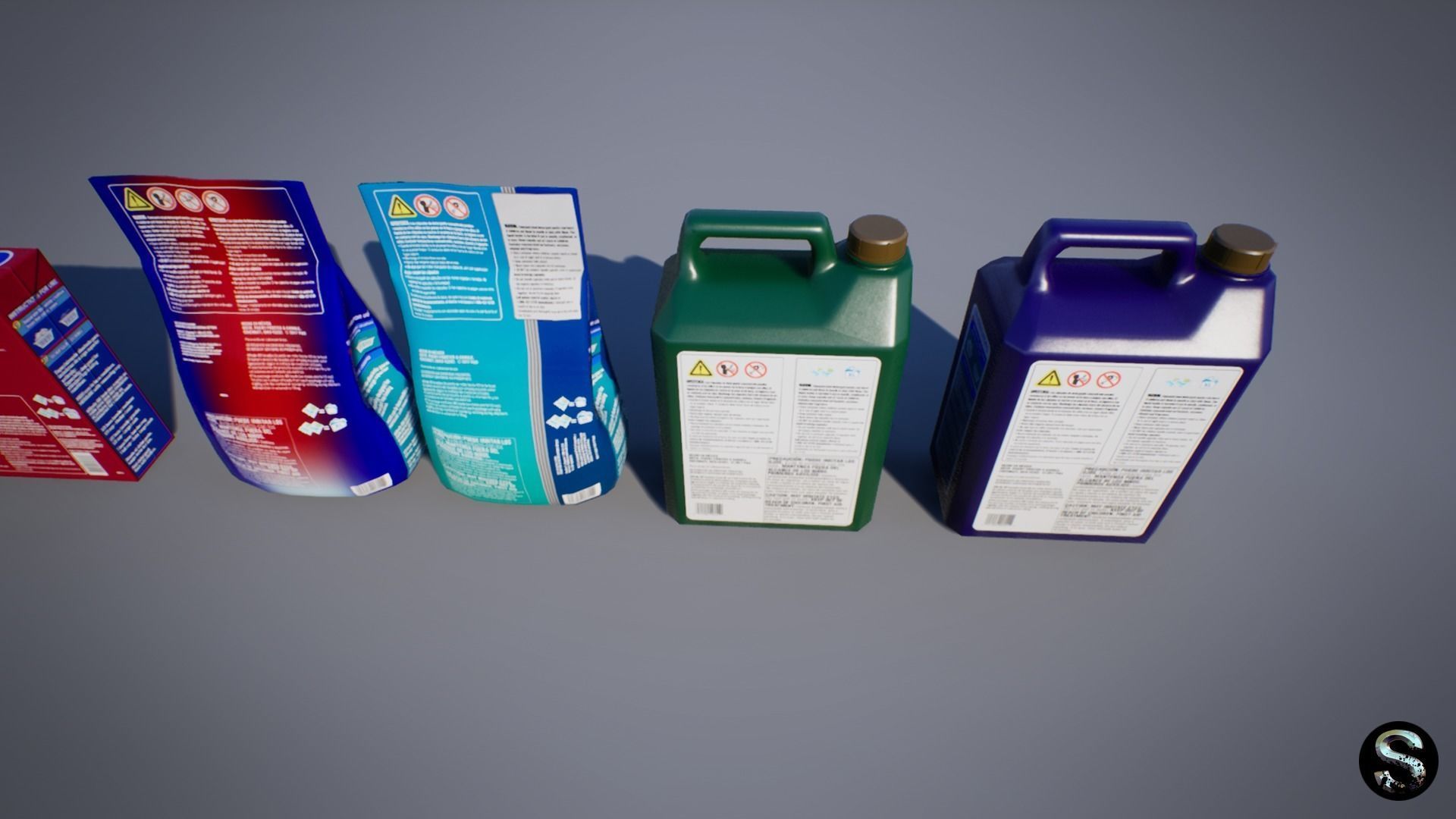 Washing Powder Low-poly 3D model_7