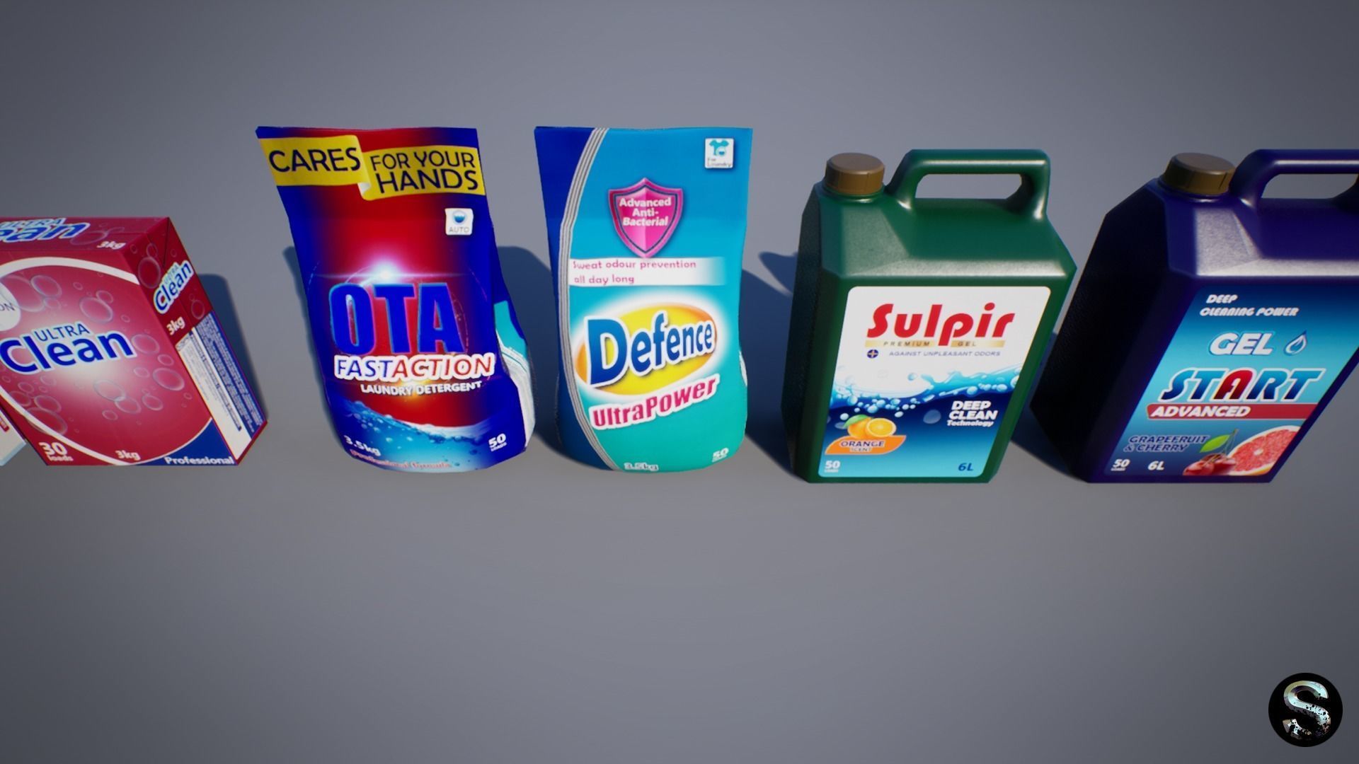 Washing Powder Low-poly 3D model_3