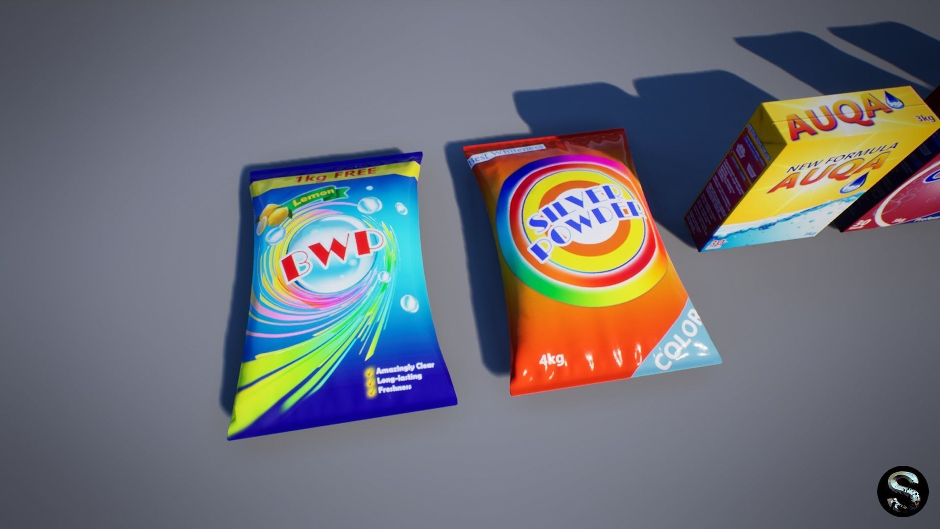 Washing Powder Low-poly 3D model_1