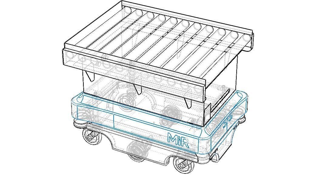MIR200 Roller Conveyor Top Module 3D model_3